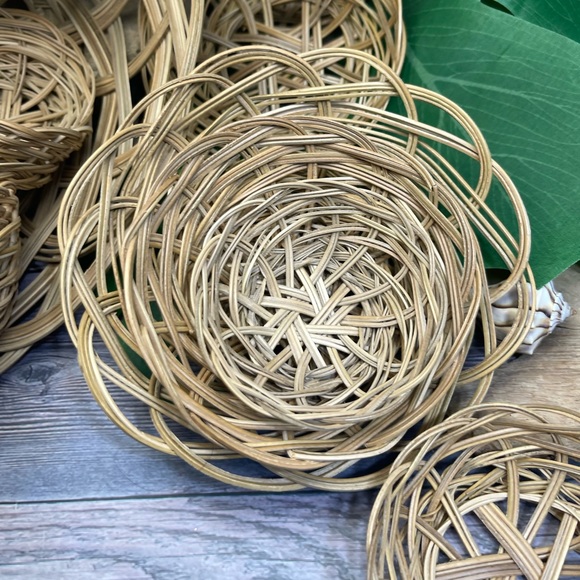 30 WICKER BASKETS BULK BUNDLE DIY CRAFTING BOHO DECOR Wind Chimes Mixed Lot - Picture 8 of 15